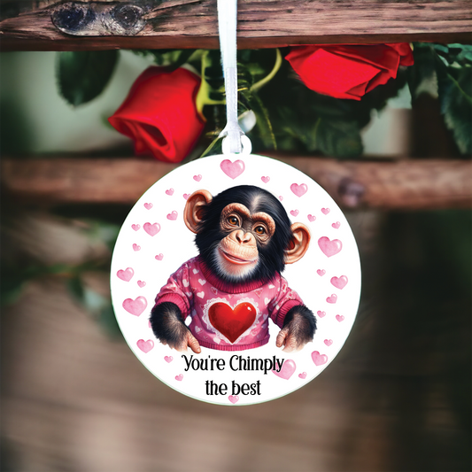 Personalised Chimpanzee Love Animal Decoration B