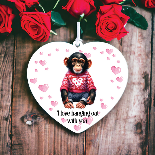 Personalised Chimpanzee Love Animal Decoration C