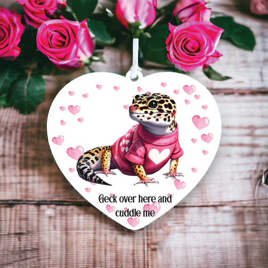 Personalised Gecko Love Animal Decoration