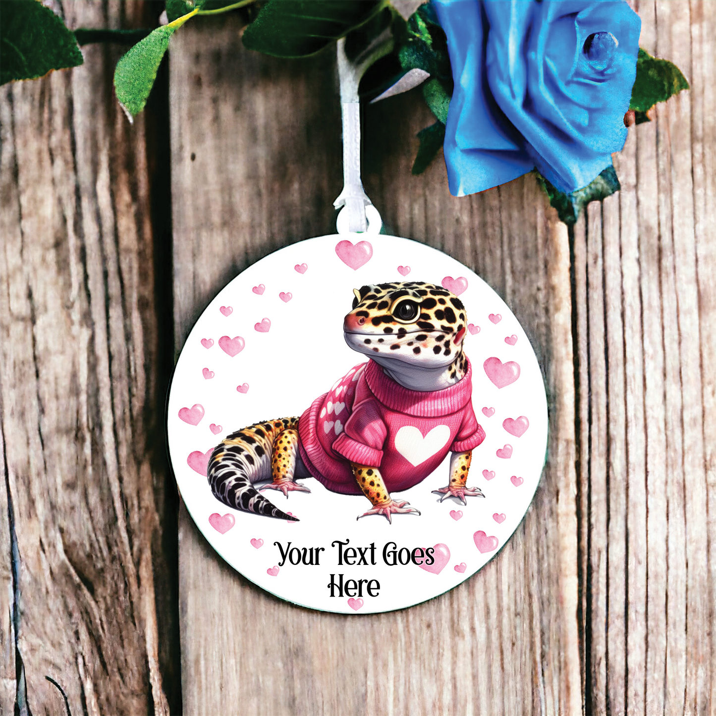 Personalised Gecko Love Animal Decoration