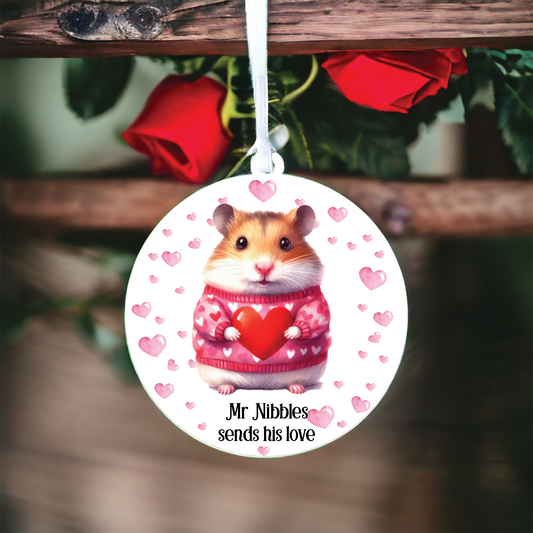 Personalised Hamster Love Animal Decoration