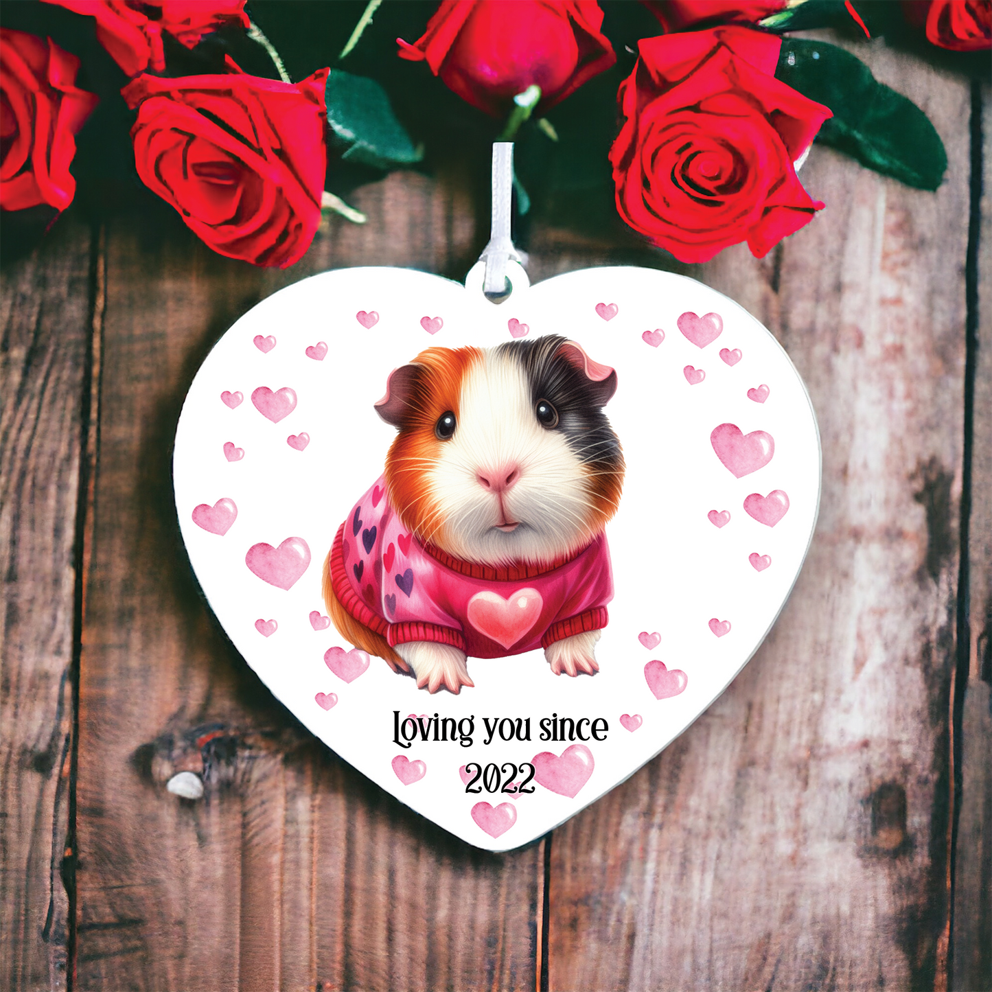 Personalised Guinea Pig Love Animal Decoration