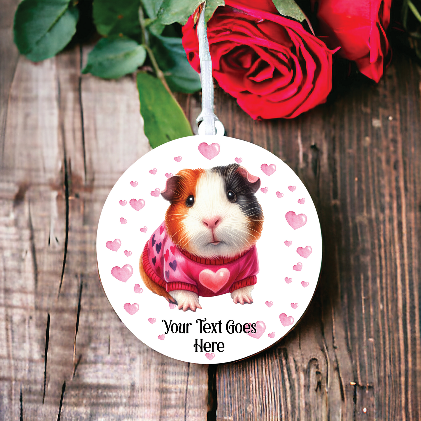 Personalised Guinea Pig Love Animal Decoration