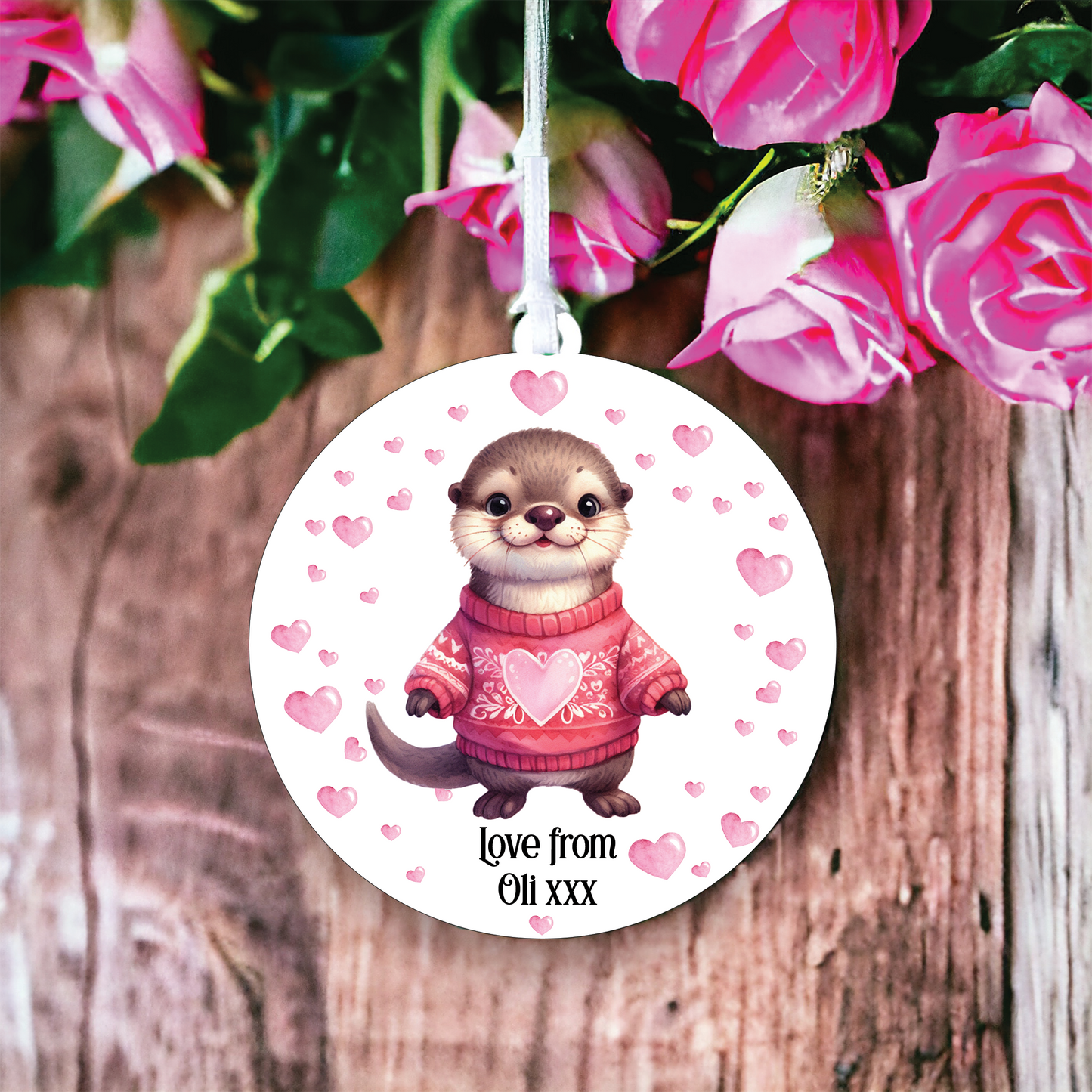 Personalised Otter Love Animal Decoration