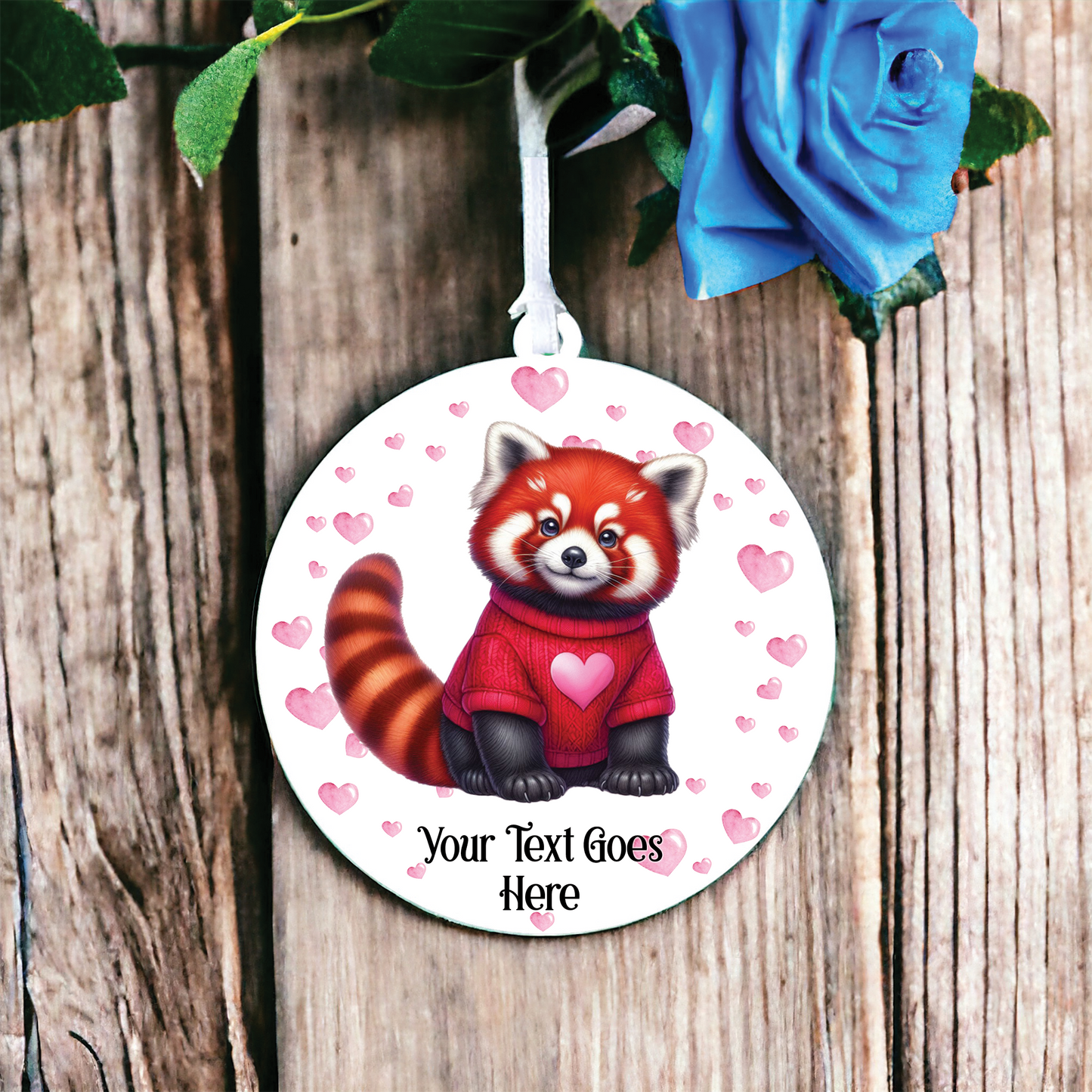 Personalised Red Panda Love Animal Decoration B