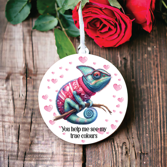 Personalised Chameleon Love Animal Decoration