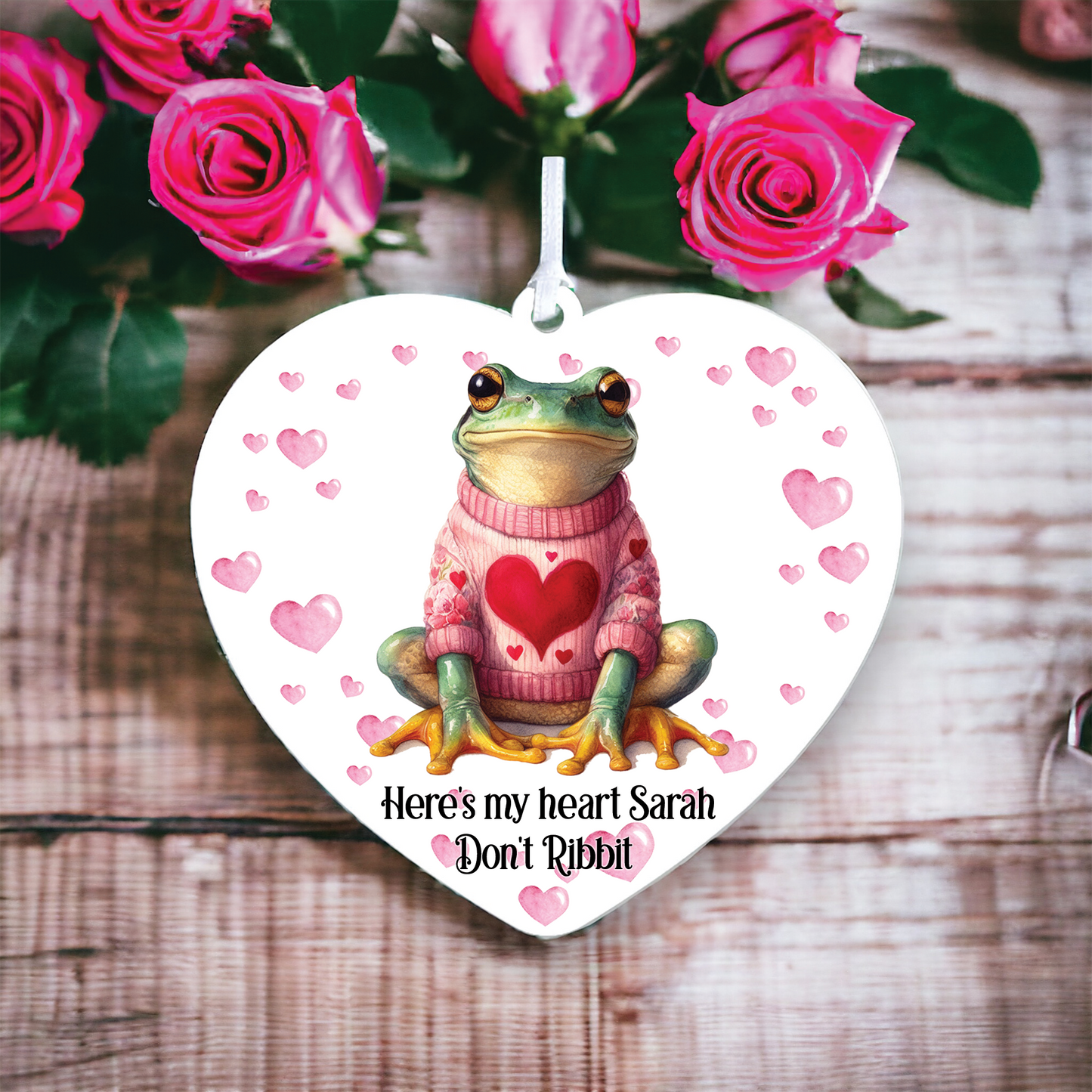 Personalised Frog Love Animal Decoration