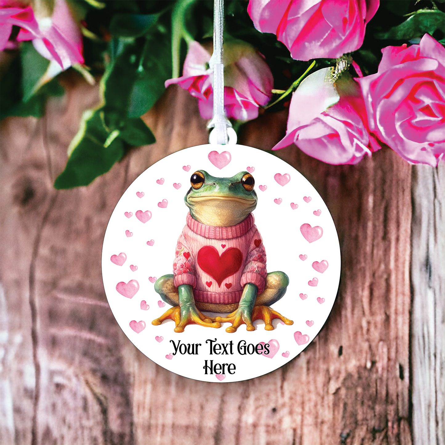 Personalised Frog Love Animal Decoration