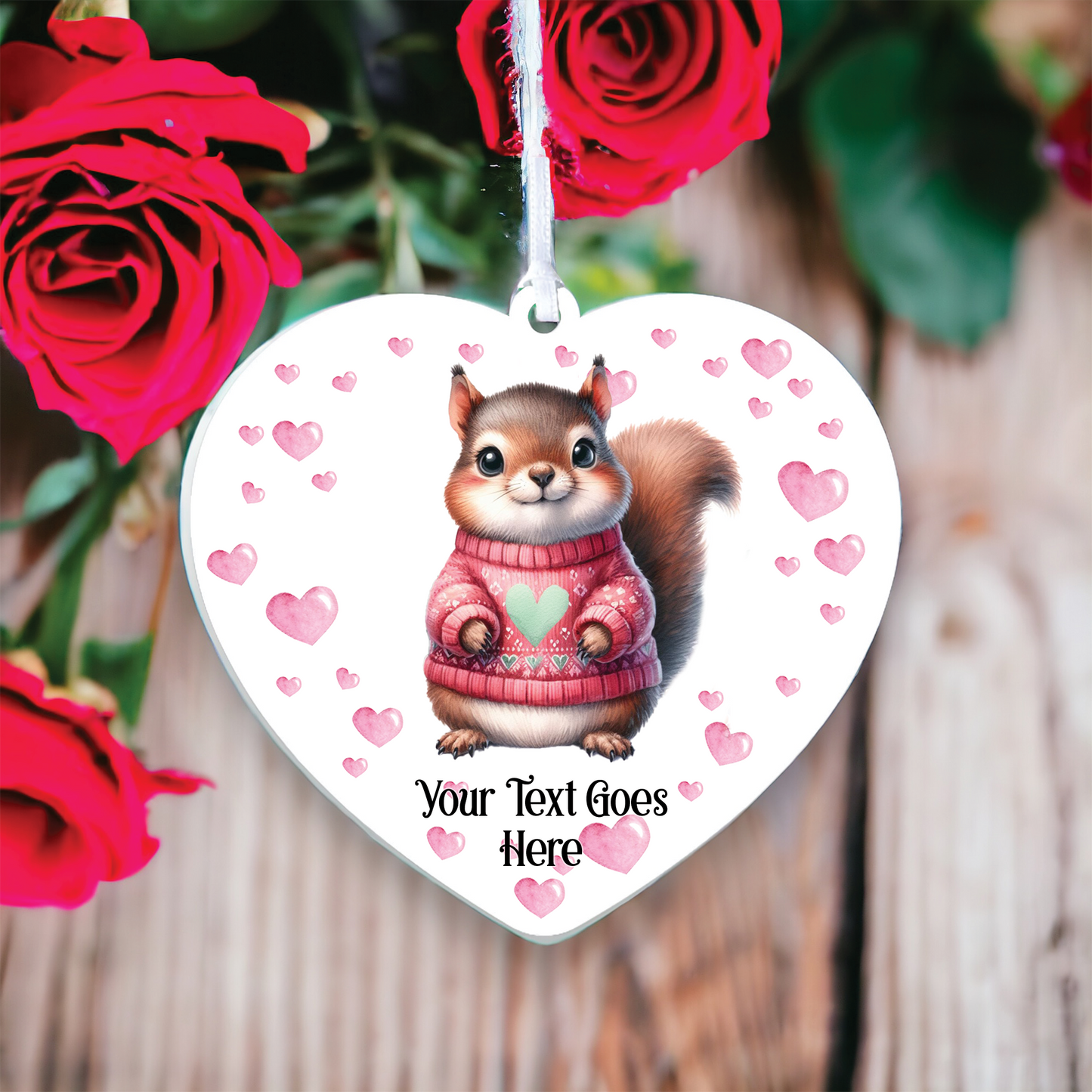 Personalised Squirrel Love Animal Decoration B