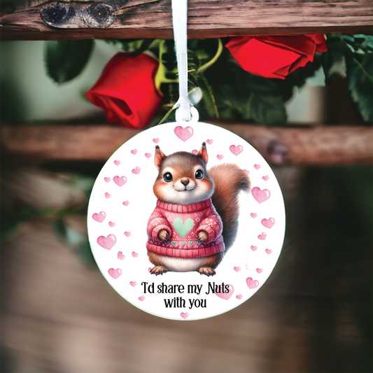 Personalised Squirrel Love Animal Decoration B