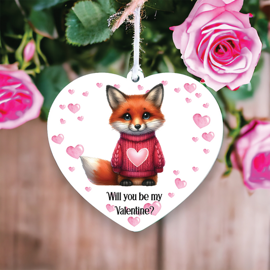 Personalised Fox Love Animal Decoration B