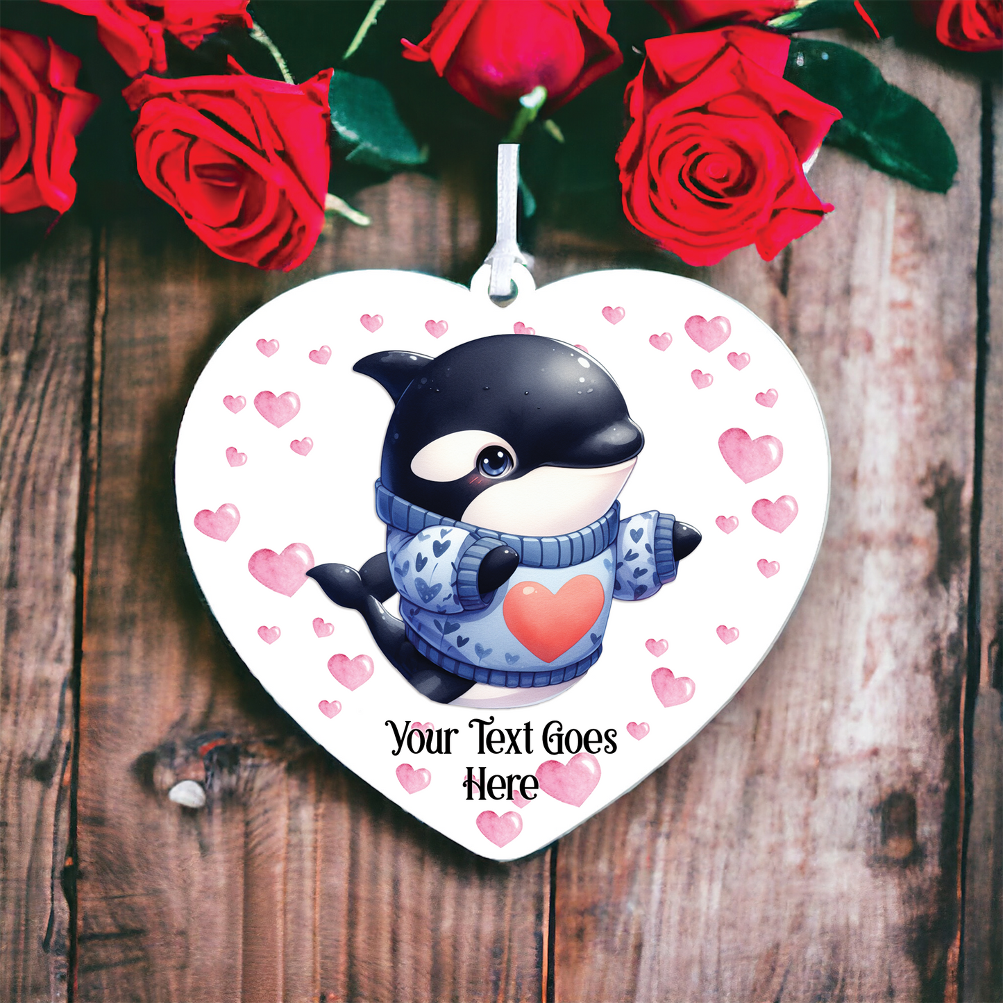 Personalised Whale Love Animal Decoration