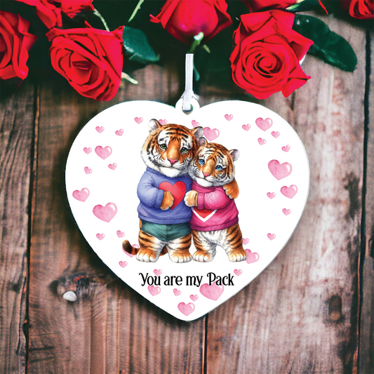 Personalised Tiger Couple Love Animal Decoration