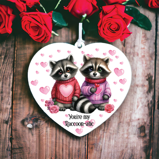 Personalised Raccoon Couple Love Animal Decoration