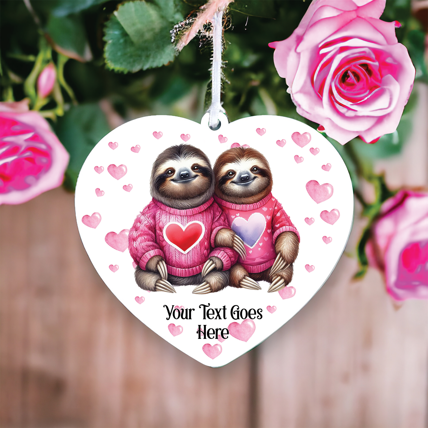 Personalised Sloth Couple Love Animal Decoration