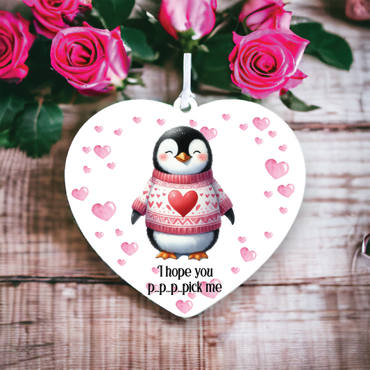 Personalised Penguin Love Animal Decoration