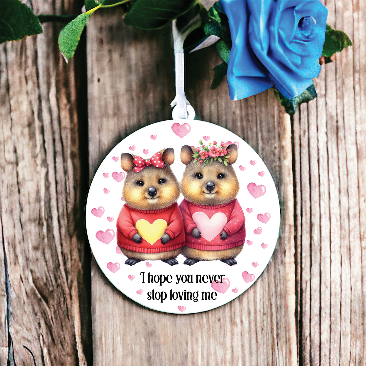 Personalised Quokka Couple Love Animal Decoration