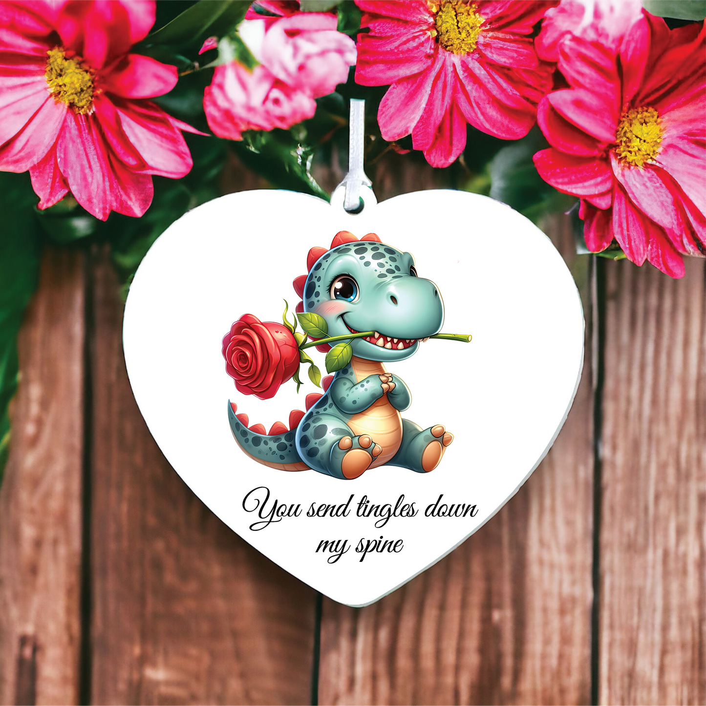 Personalised Rose Animal Dinosaur Decoration