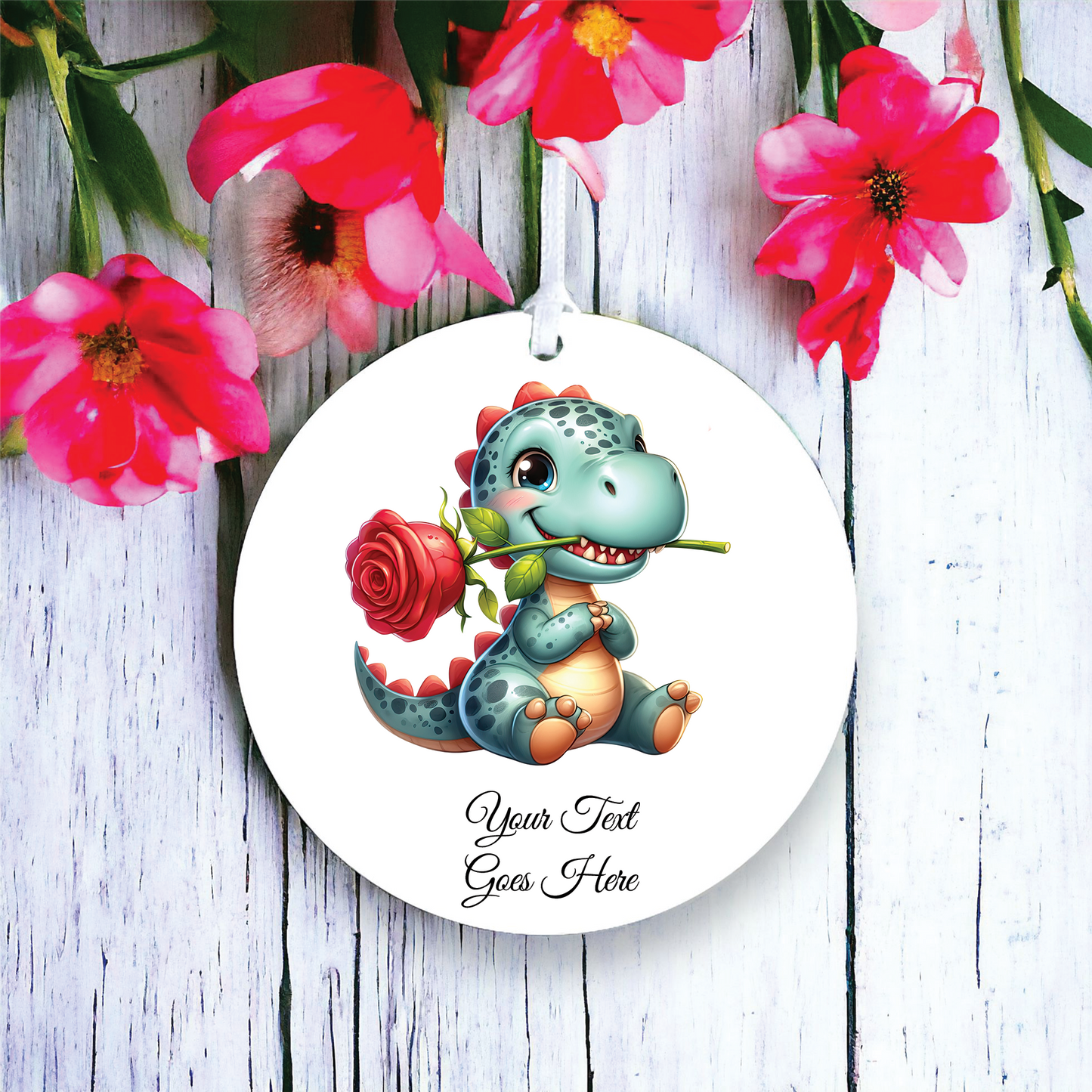 Personalised Rose Animal Dinosaur Decoration