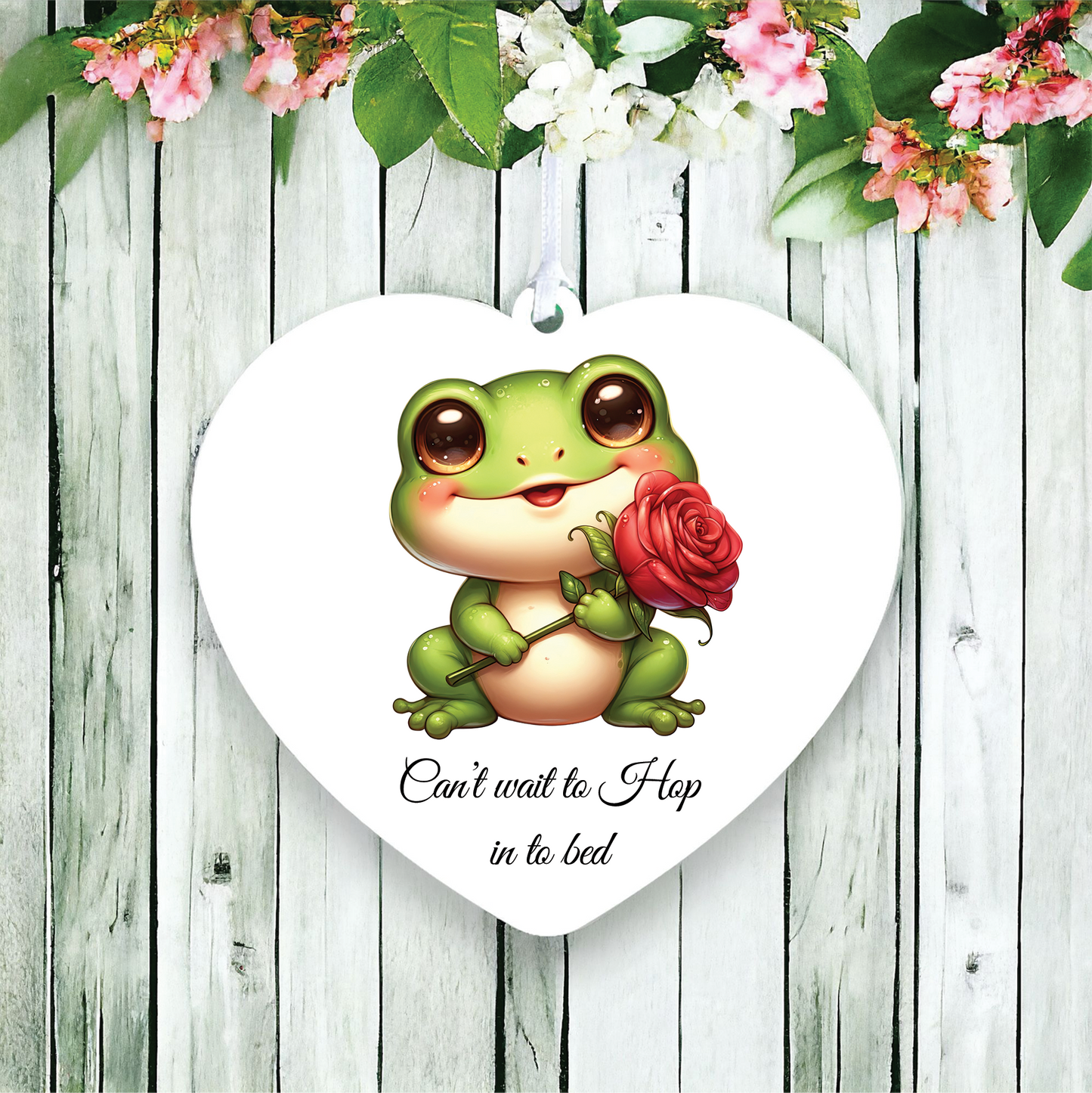 Personalised Rose Animal Frog Decoration