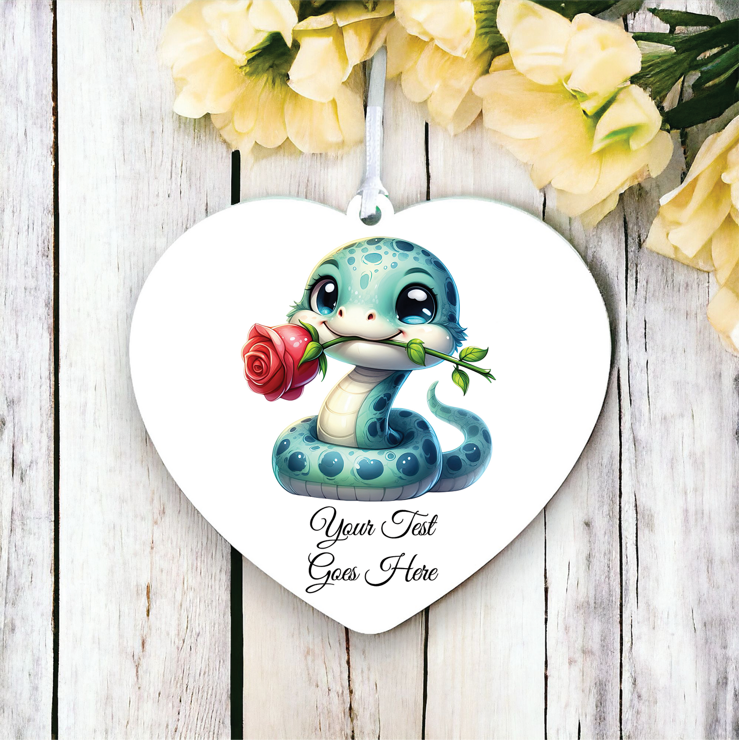 Personalised Rose Animal Snake Decoration