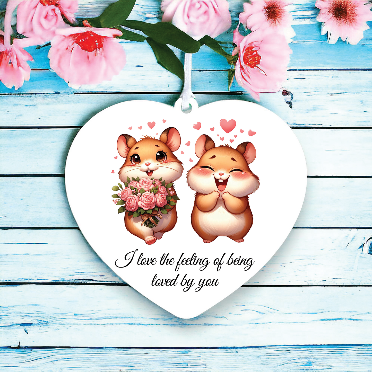 Personalised Animal Couple Hamster Decoration