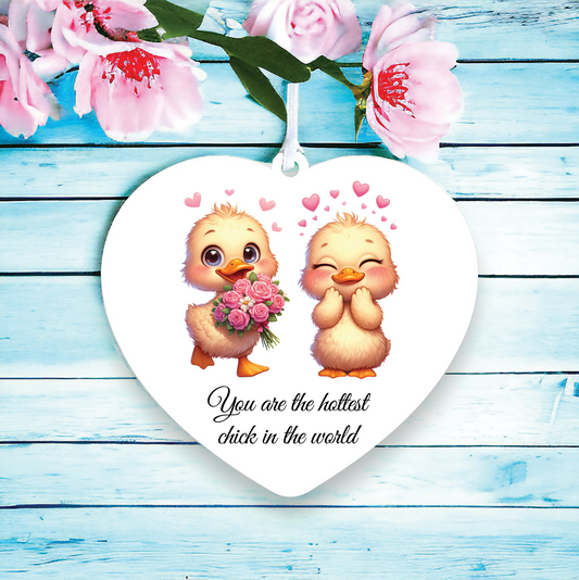 Personalised Animal Couple Chick Decoration