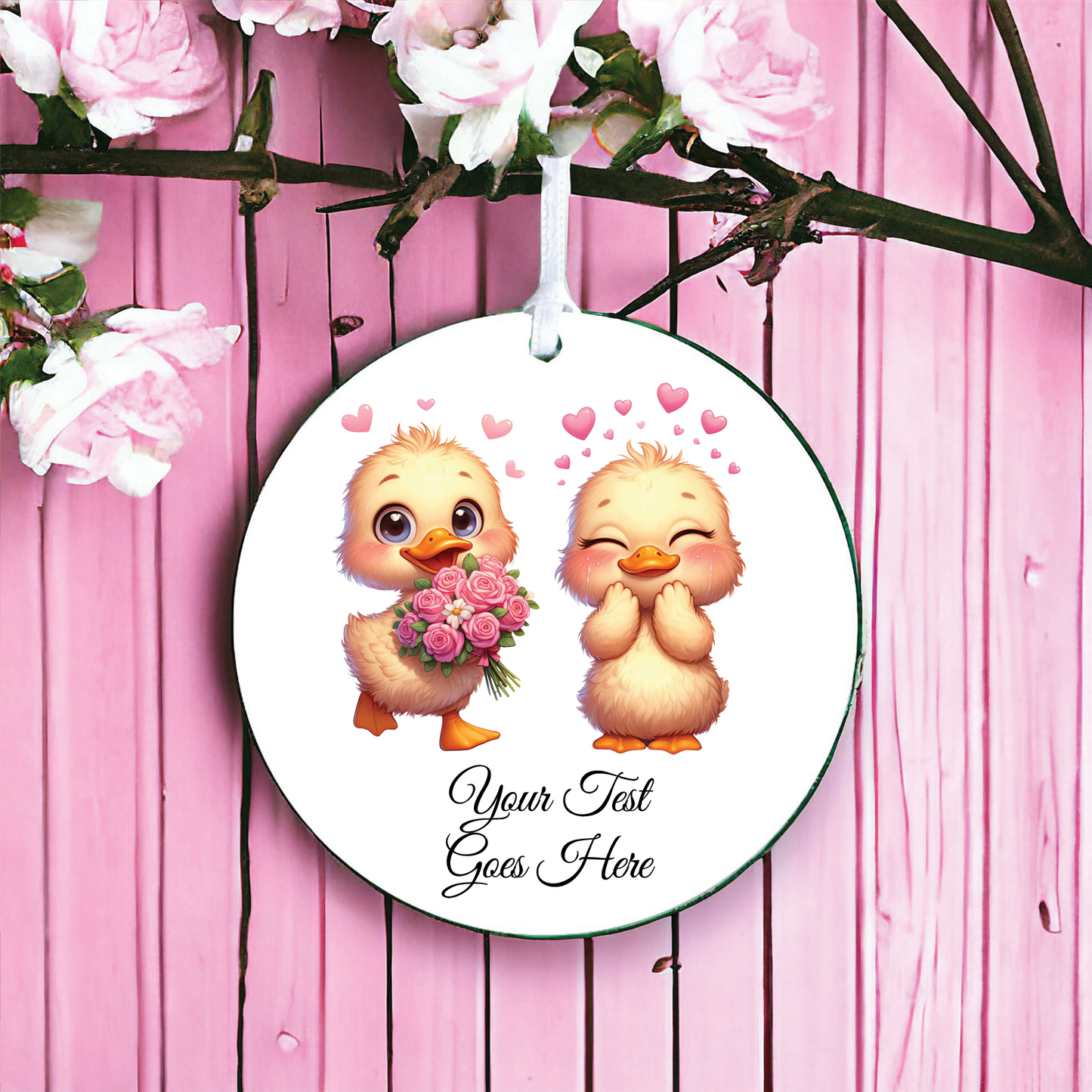 Personalised Animal Couple Chick Decoration