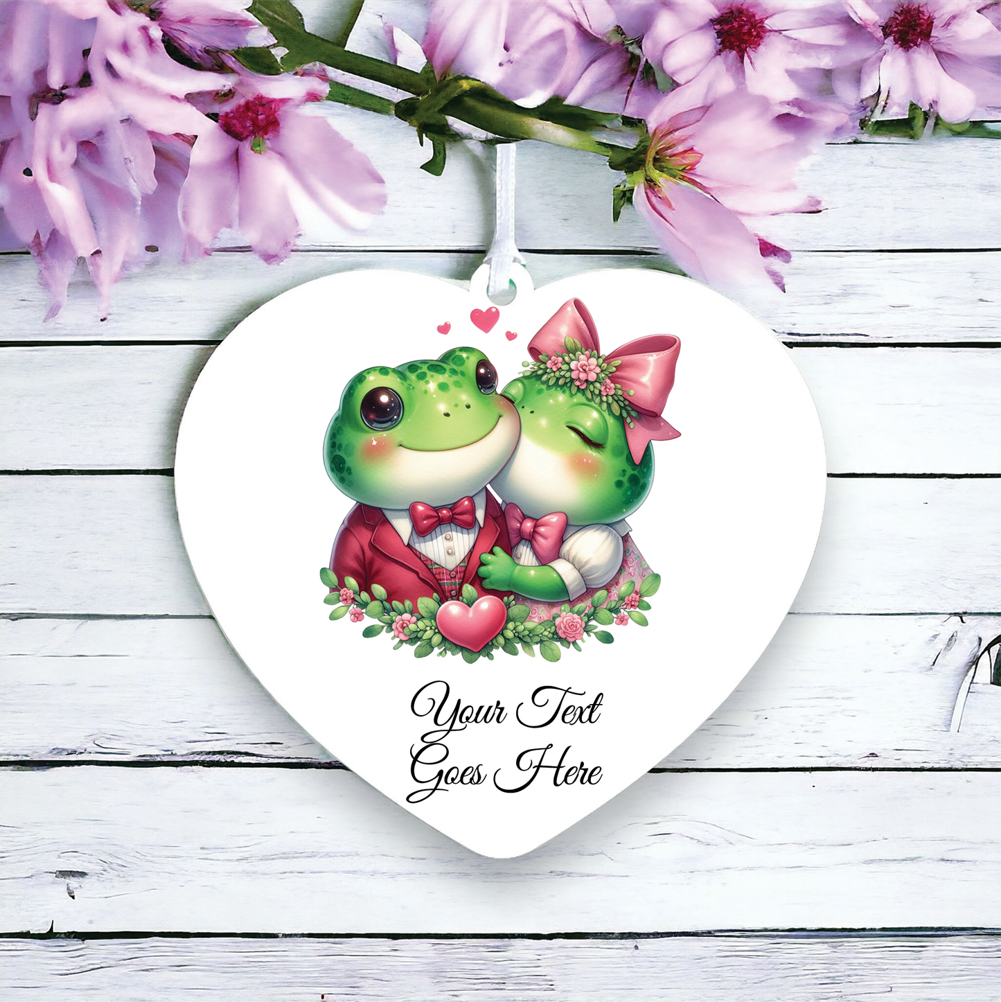 Personalised Animal Couple Frogs Decoration