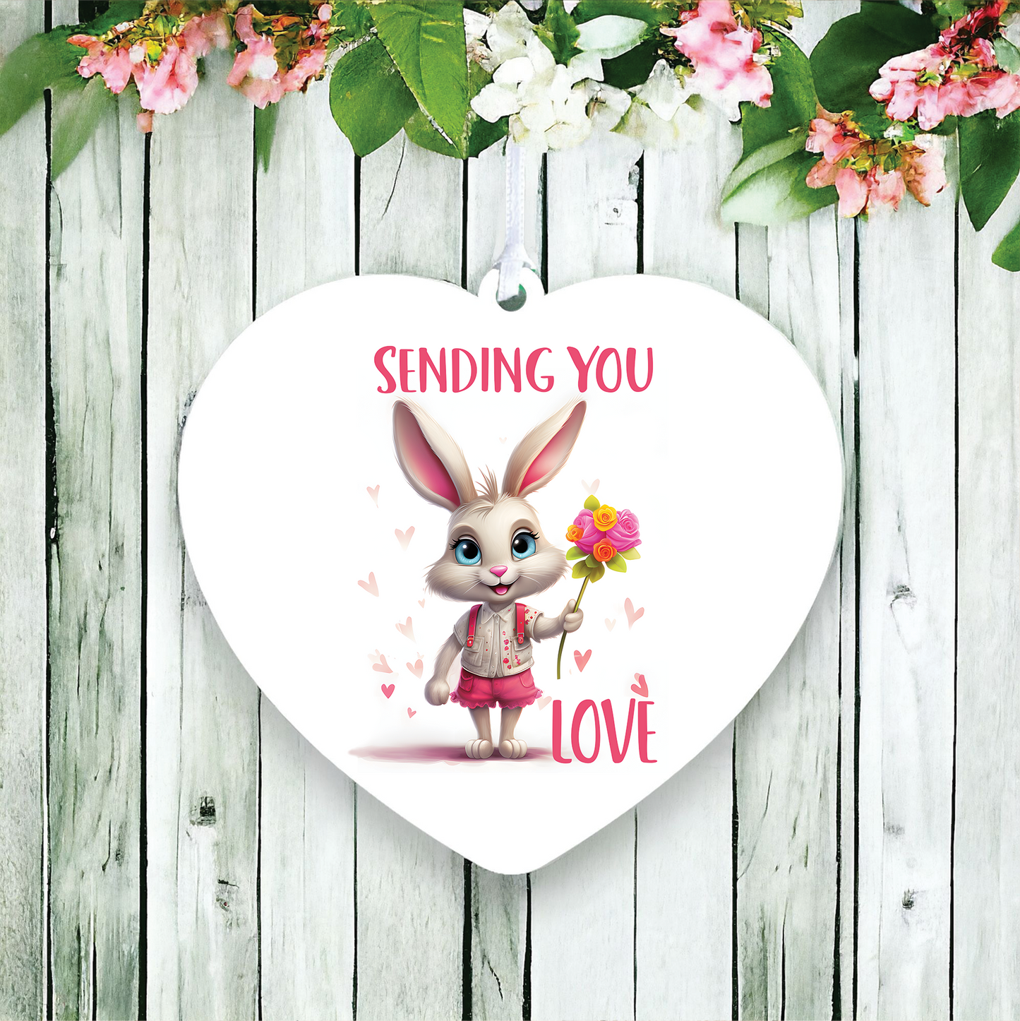 Cute Bunny Roses Love Decoration