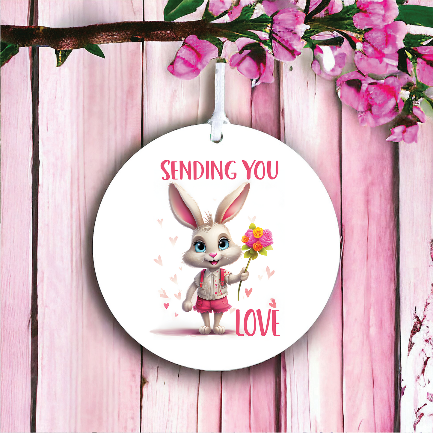 Cute Bunny Roses Love Decoration