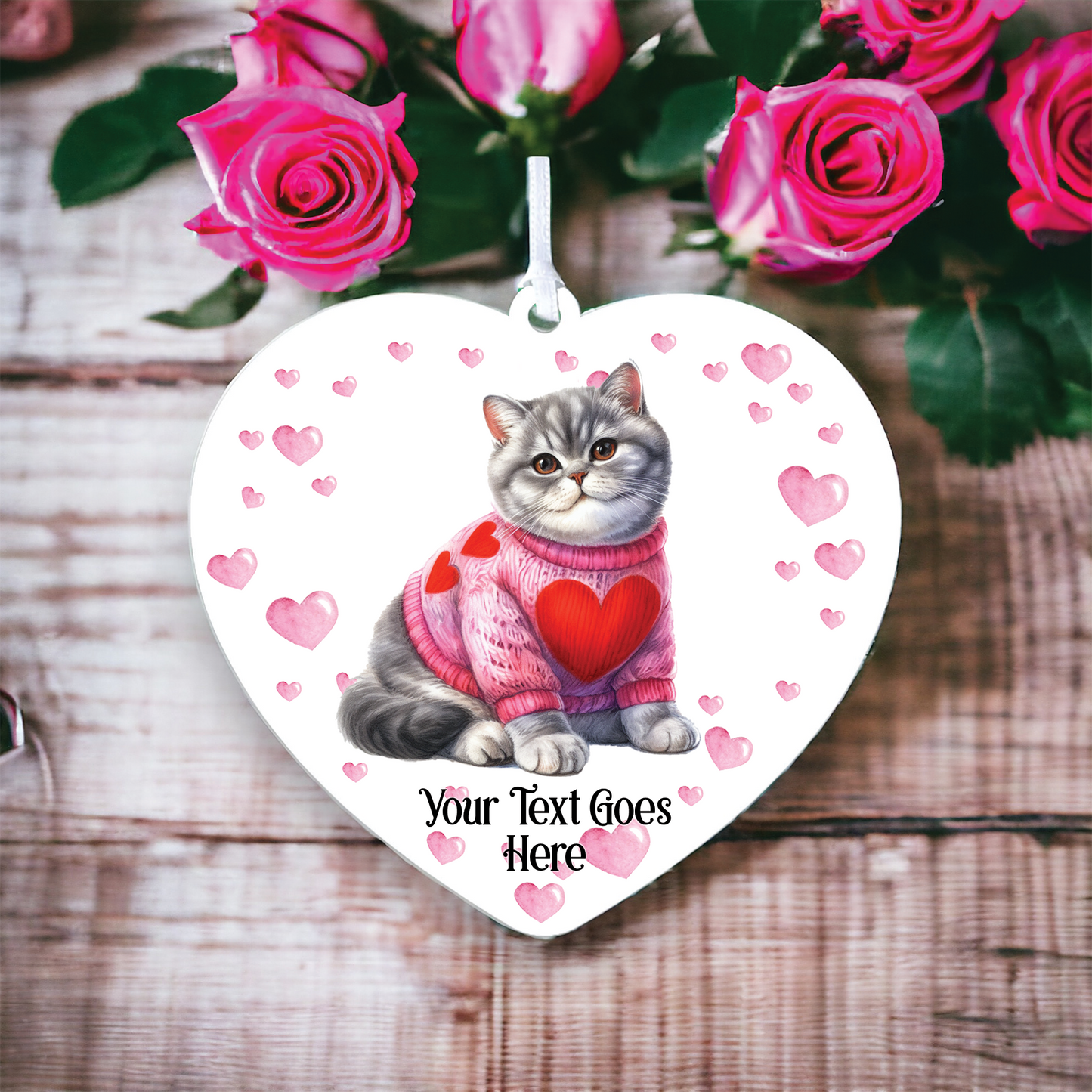 Personalised British Shorthair Cat Love Decoration