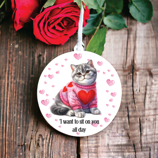 Personalised British Shorthair Cat Love Decoration