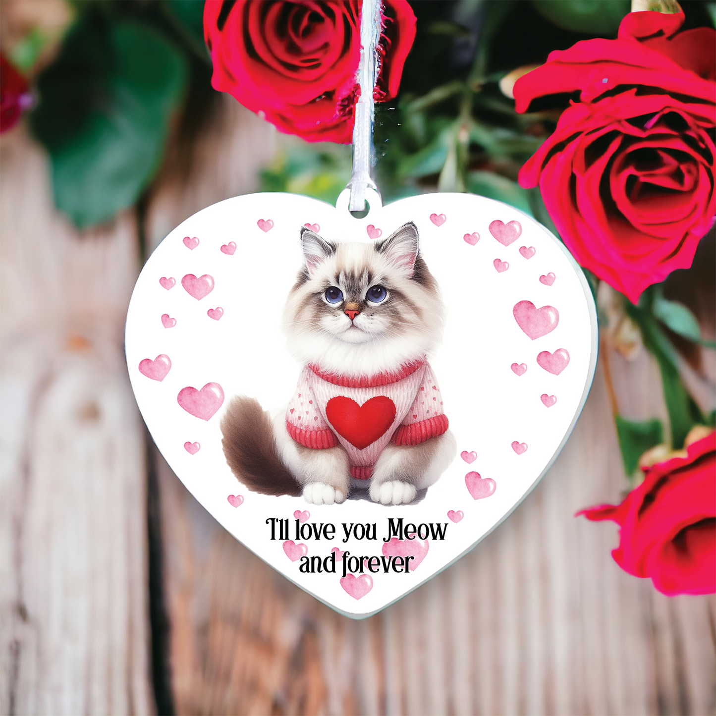 Personalised Ragdoll Cat Love Decoration