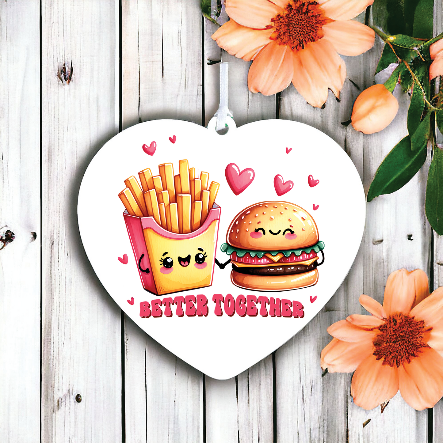 Funny Burger and Chips Love Decoration