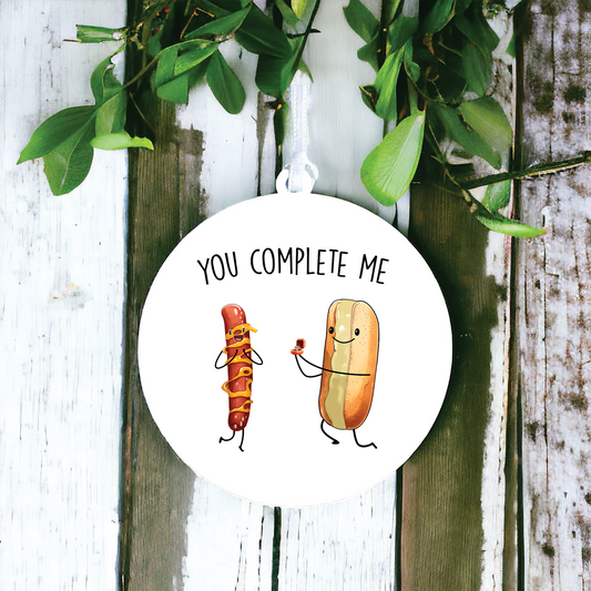 Funny Sausage and Bun Love Decoration