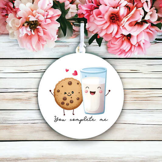 Funny Milk and Cookies Love Decoration