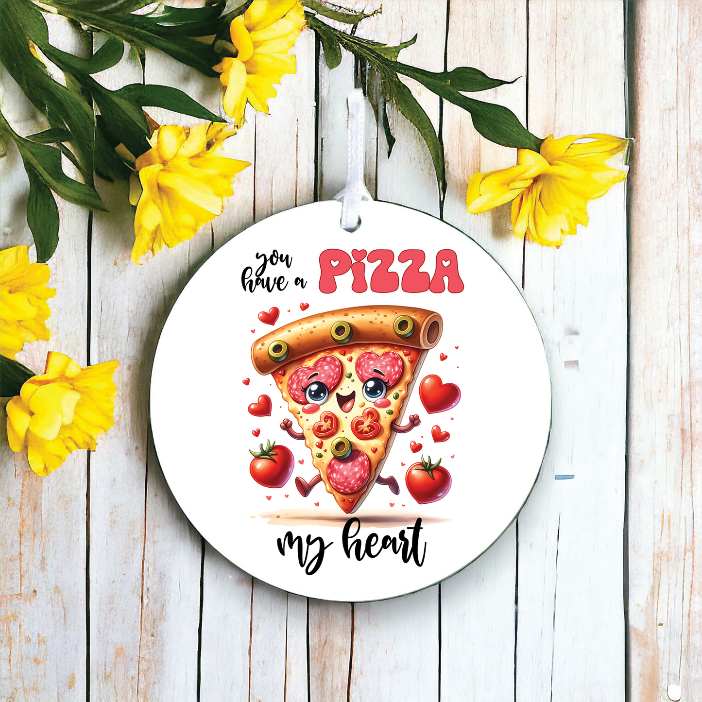 Cute Pizza Love Food Fun Decoration