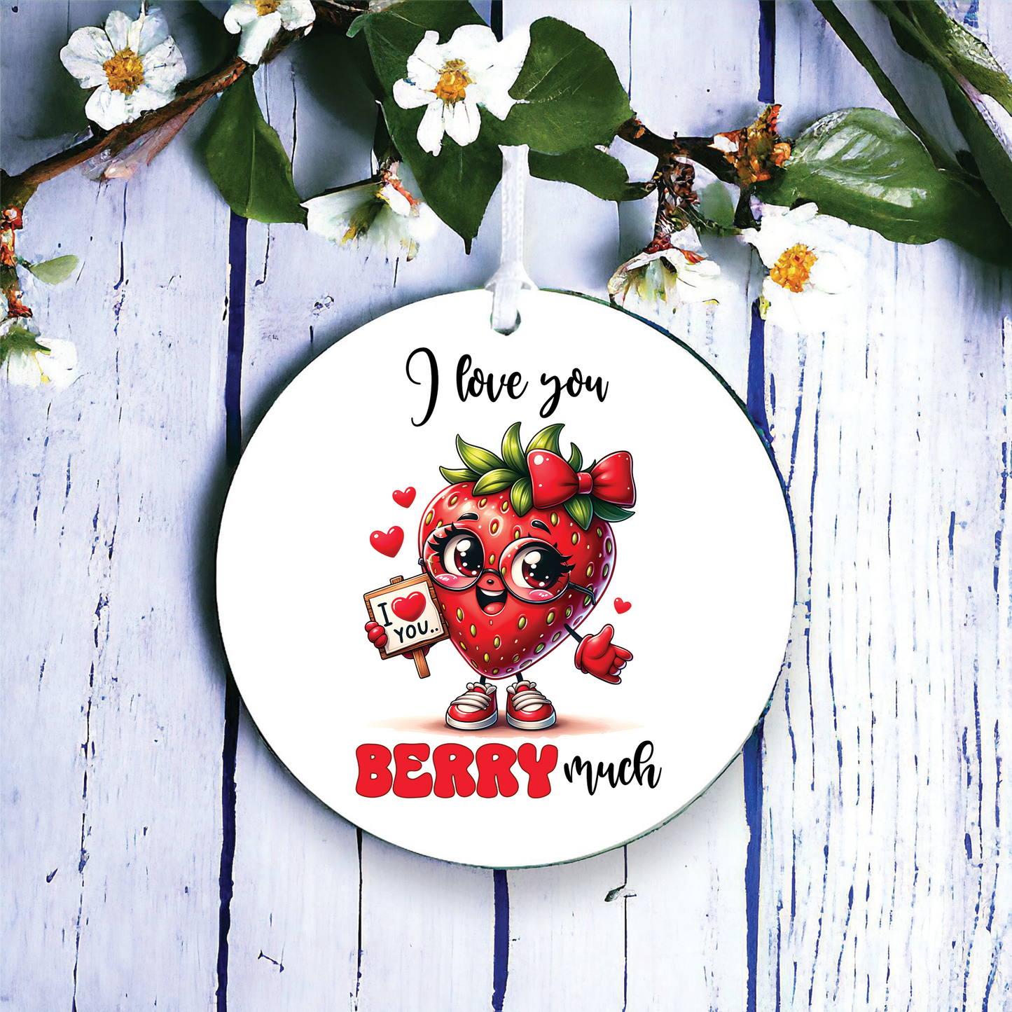 Cute Strawberry Much Love Food Fun Decoration