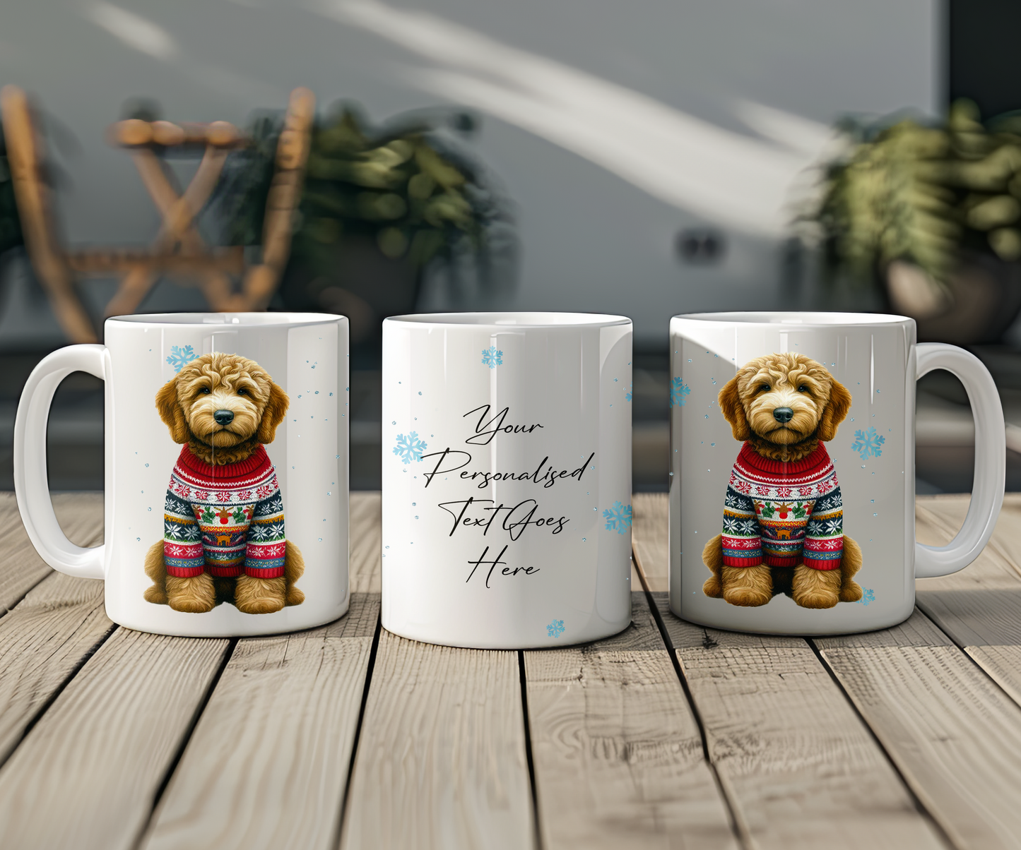 Personalised Labradoodle - Dog Christmas Jumper Gift Mug