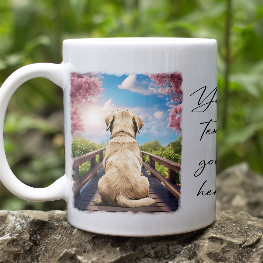 Personalised Bridge Dog Memorial Labrador Retriever - Keepsake Gift Mug, by Floppsie Moppsie – floppsiemoppsie at floppsiemoppsie.co.uk