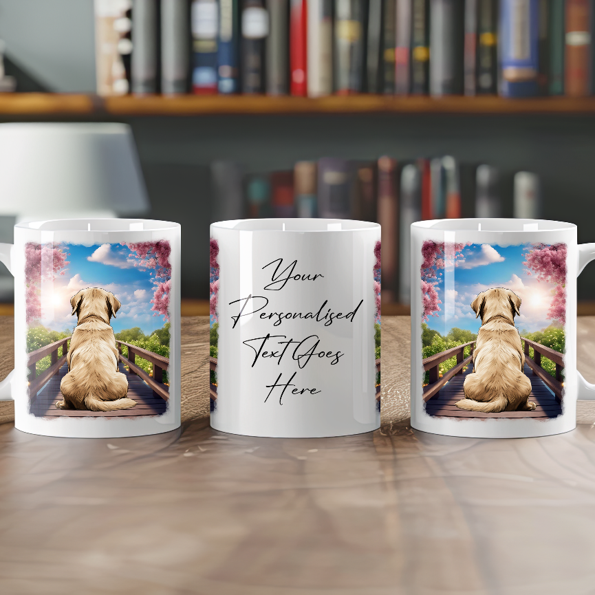 Personalised Bridge Dog Memorial Labrador Retriever - Keepsake Gift Mug, by Floppsie Moppsie – floppsiemoppsie at floppsiemoppsie.co.uk