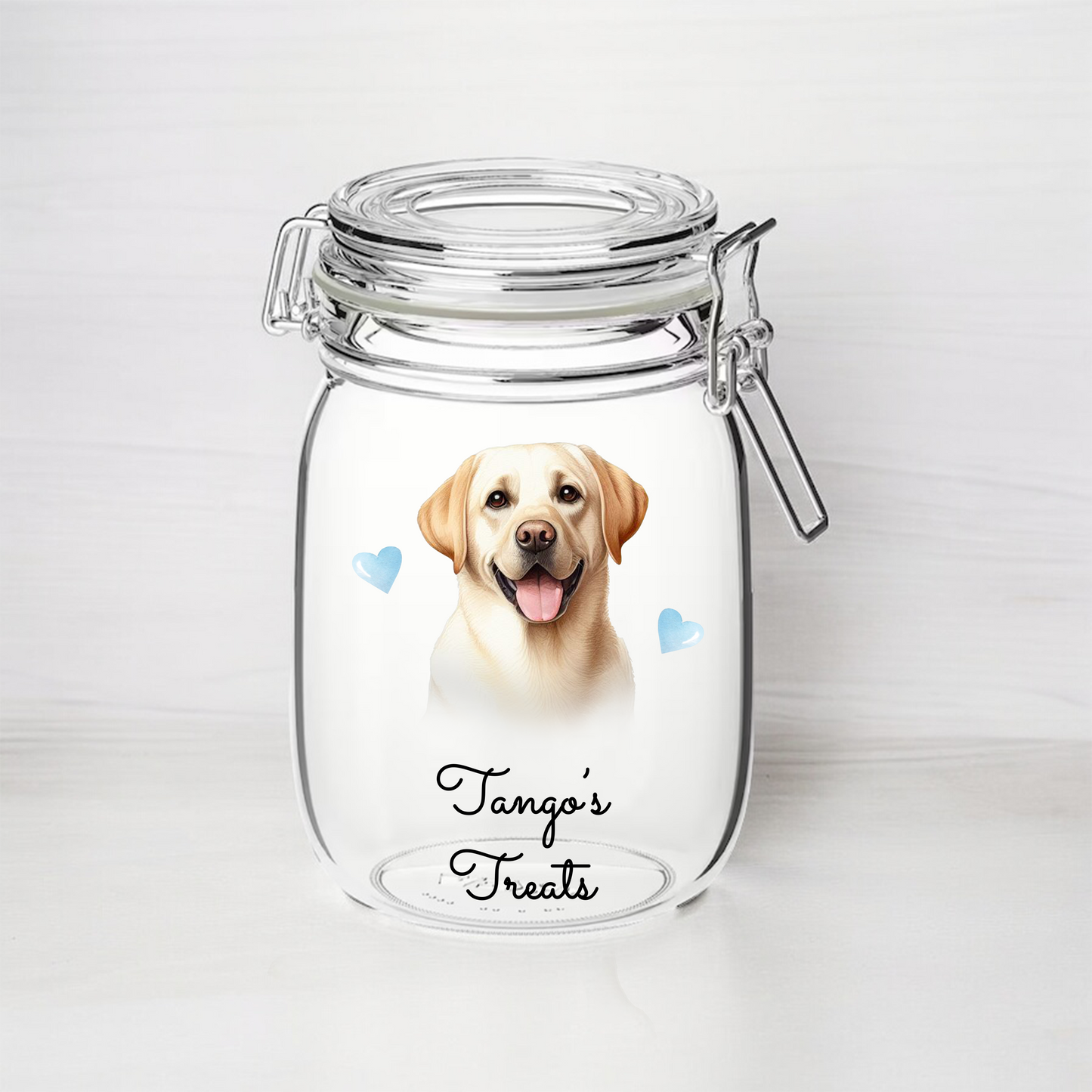 Personalised Labrador Retriever - Dog Treat Kilner Style Gift Jar - DGJR34