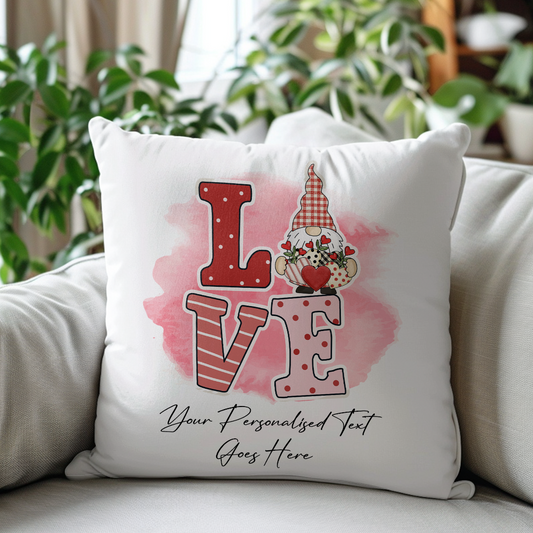 Personalised Love Gonk Gnome - Gift Cushion Cover