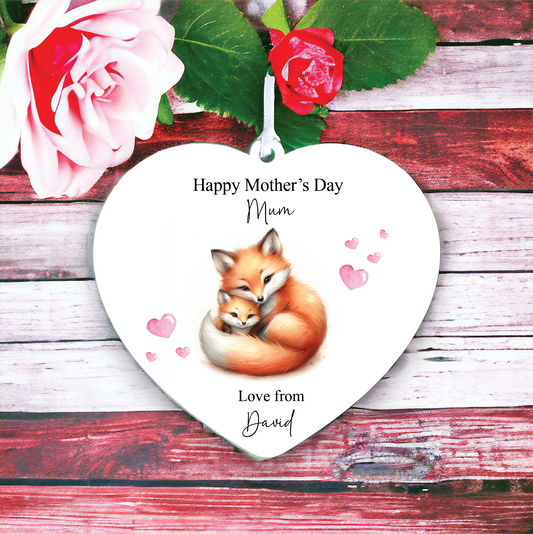 Personalised Mother's Day Fox Decoration