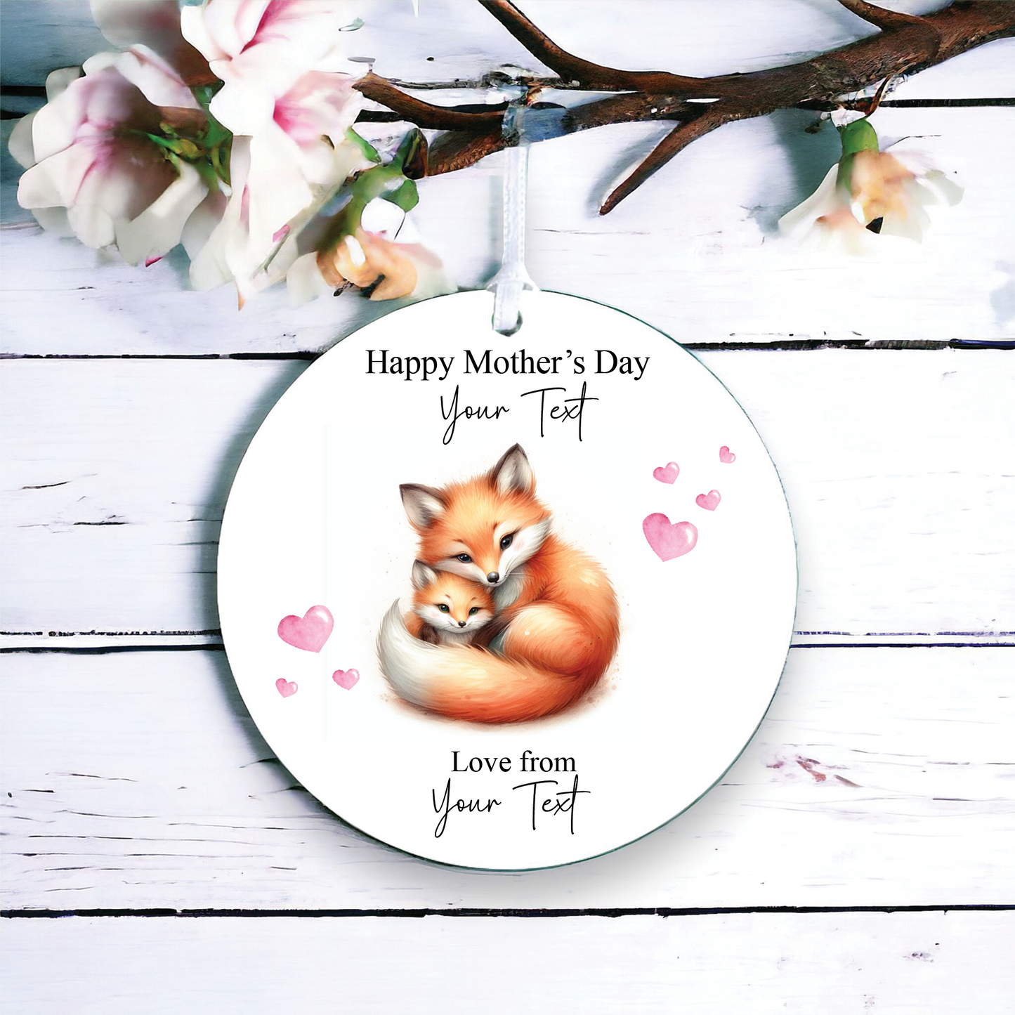 Personalised Mother's Day Fox Decoration