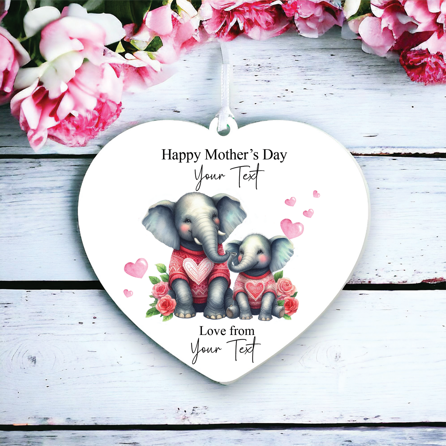 Personalised Mother's Day Elephant Decoration