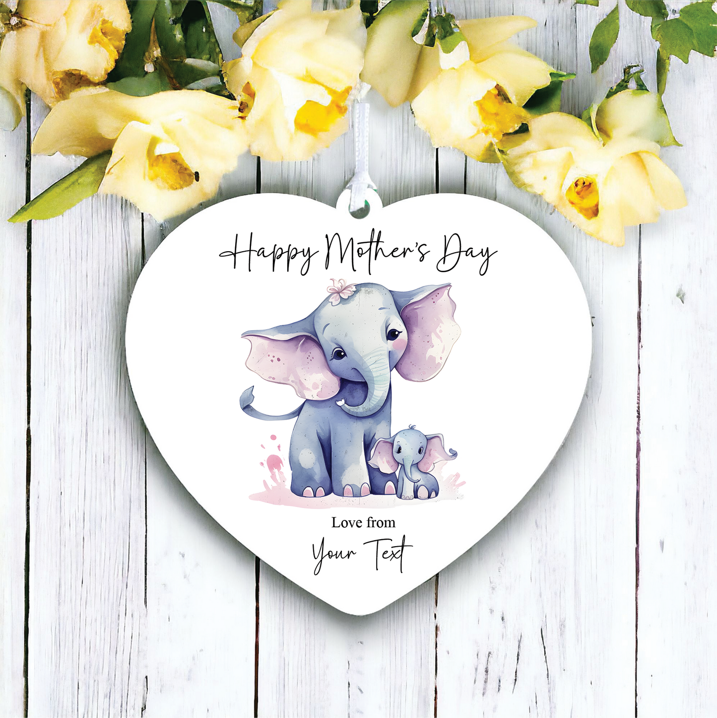 Personalised Mother's Day Elephants Decoration