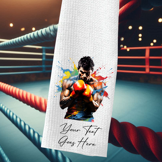 Personalised Boxing Male - Martial Arts Sports Gift Towel