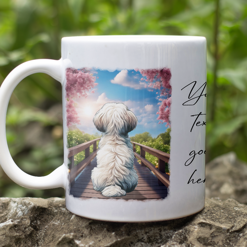 Personalised Bridge Dog Memorial Maltese - Keepsake Gift Mug, by Floppsie Moppsie – floppsiemoppsie at floppsiemoppsie.co.uk